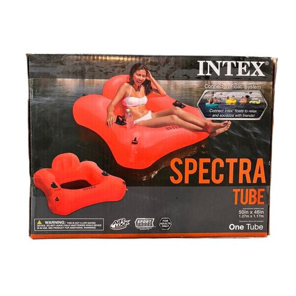New Sealed Intex River Connect Lounge Inflatable Floating Water Tube Spectra - Picture 3 of 5